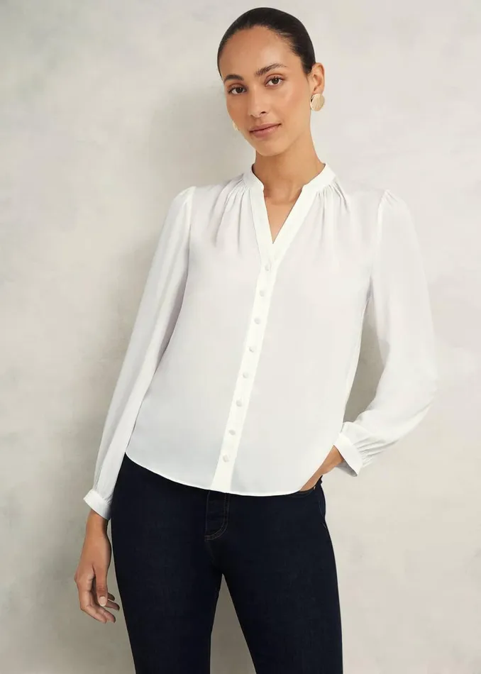 Tops Women HOBBS Peony Blouse Ivory