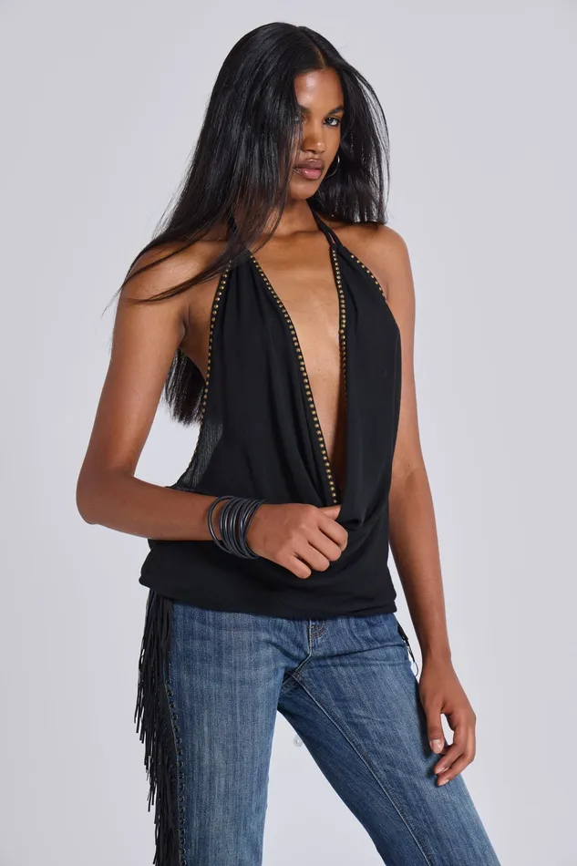 Tops Women Jaded London Tatiana Backless Studded Top