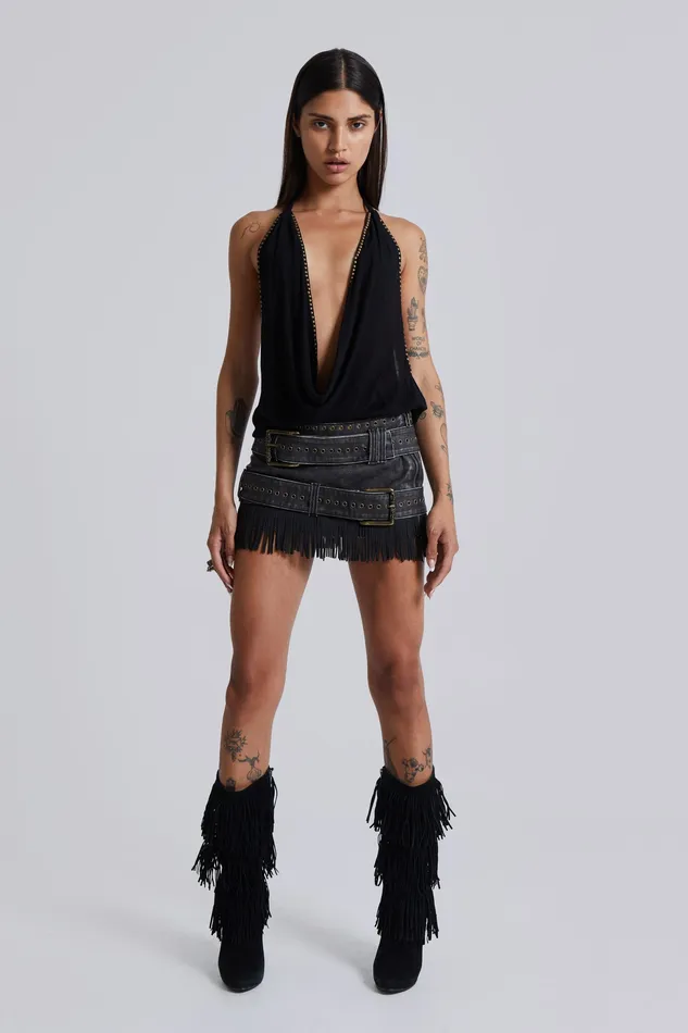 Tops Women Jaded London Tatiana Backless Studded Top