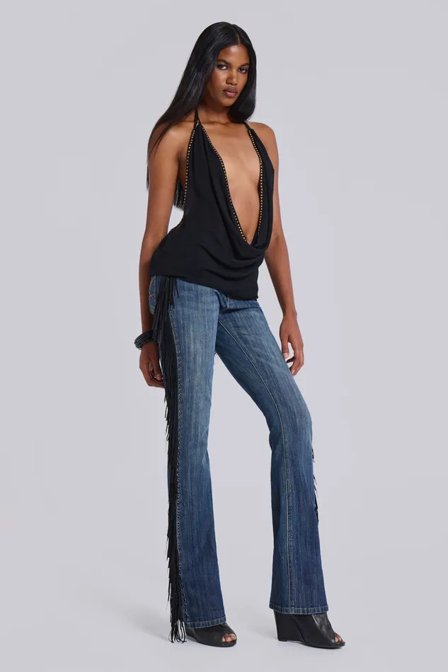 Tops Women Jaded London Tatiana Backless Studded Top