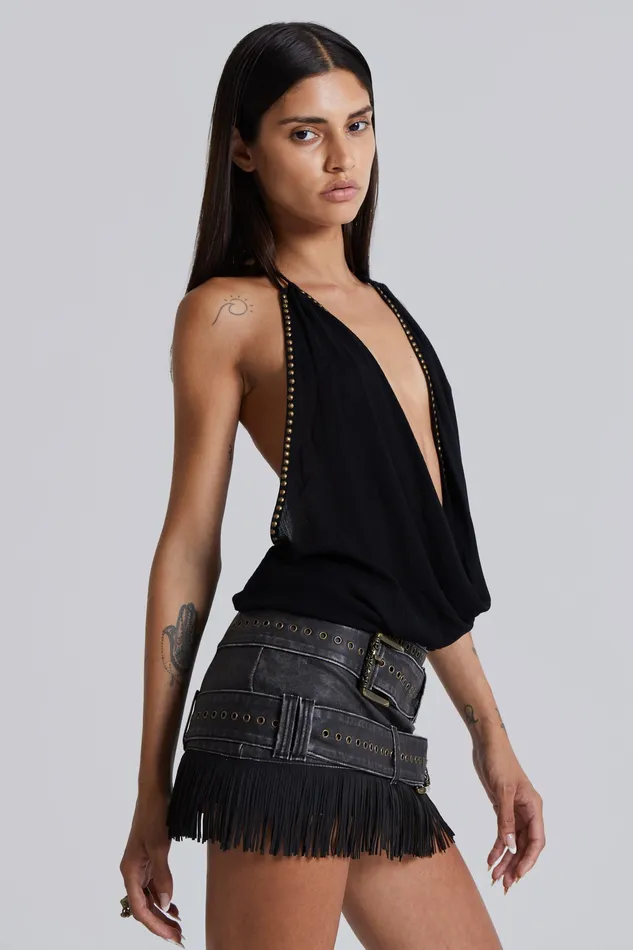 Tops Women Jaded London Tatiana Backless Studded Top