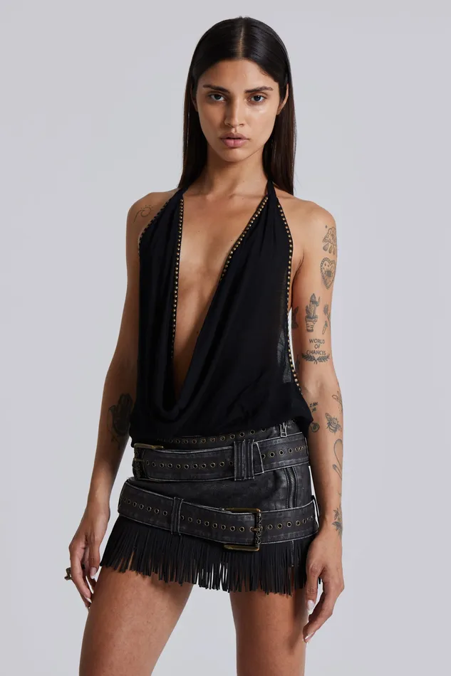 Tops Women Jaded London Tatiana Backless Studded Top