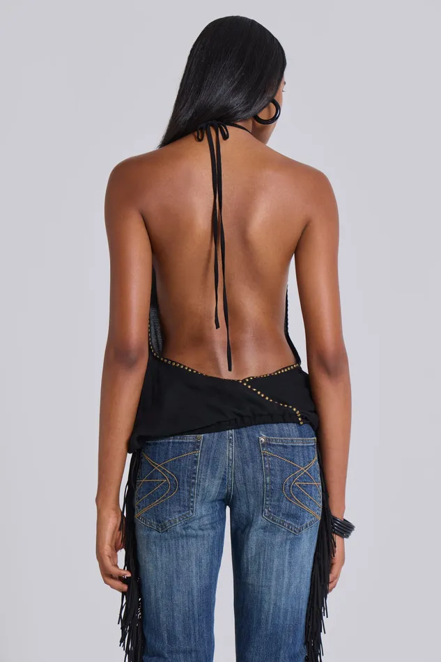 Tops Women Jaded London Tatiana Backless Studded Top