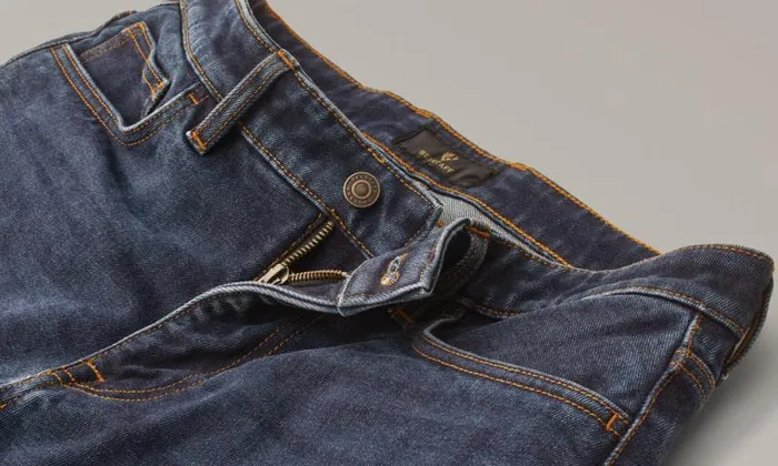 Trousers Men Belstaff Poplar Motorcycle Jeans Washed Indigo