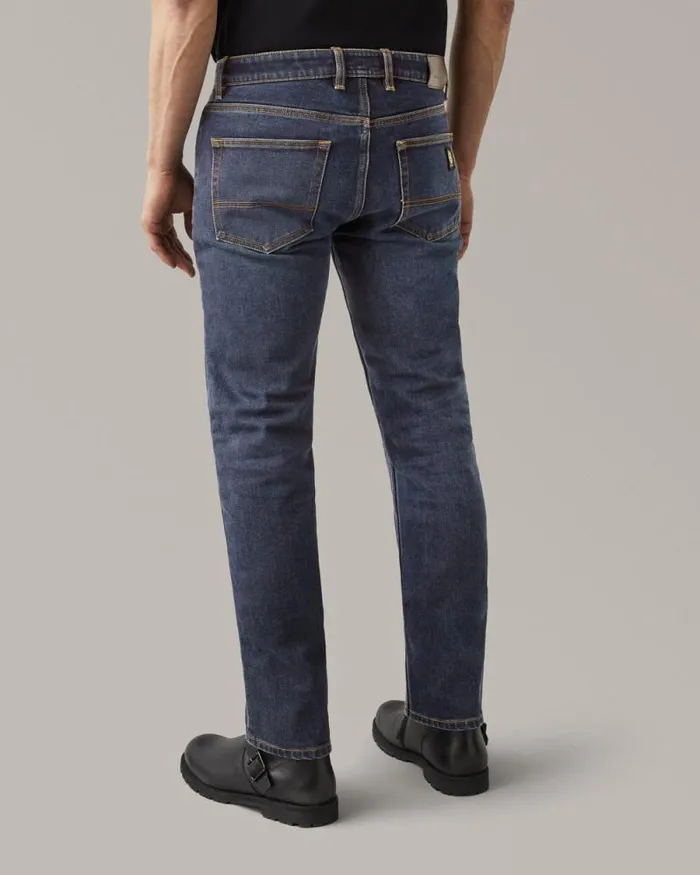Trousers Men Belstaff Poplar Motorcycle Jeans Washed Indigo