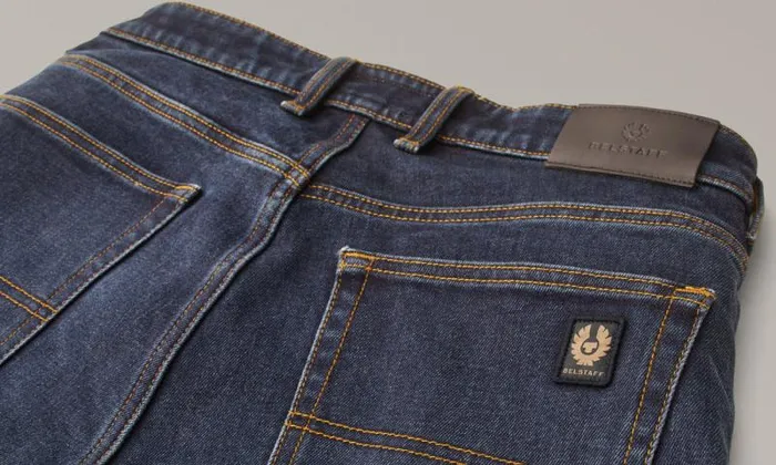Trousers Men Belstaff Poplar Motorcycle Jeans Washed Indigo