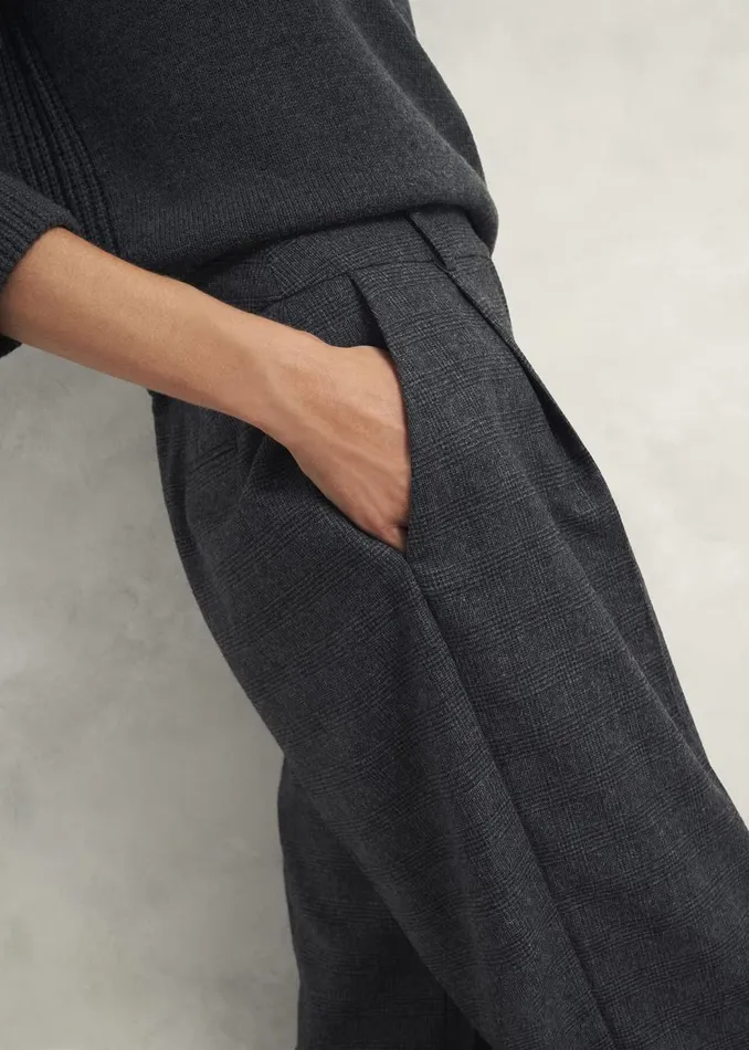 Trousers Women HOBBS Middleton Trouser With Wool Grey Black