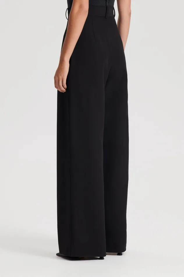 Trousers Women PLEAT DRAPE LEG TROUSER BLACK Scanlan Theodore