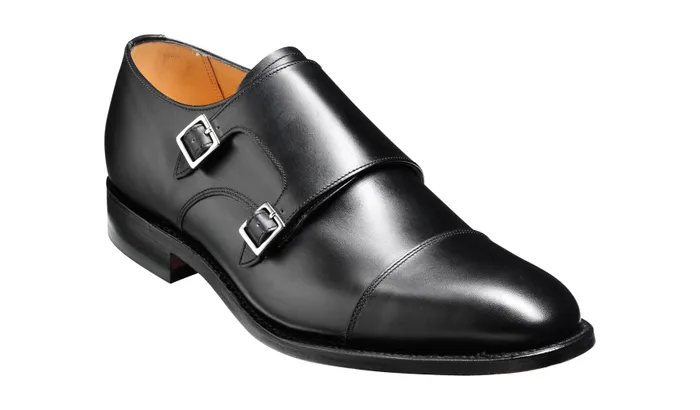 Tunstall 8211 Black Calf Men Barker Shoes Mens Monk Straps