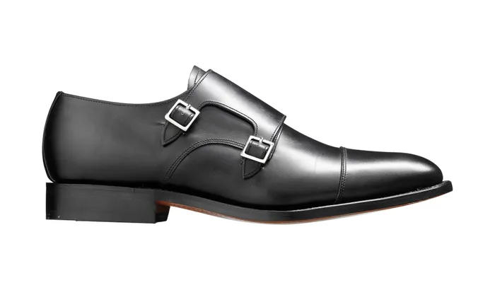 Tunstall 8211 Black Calf Men Barker Shoes Mens Monk Straps