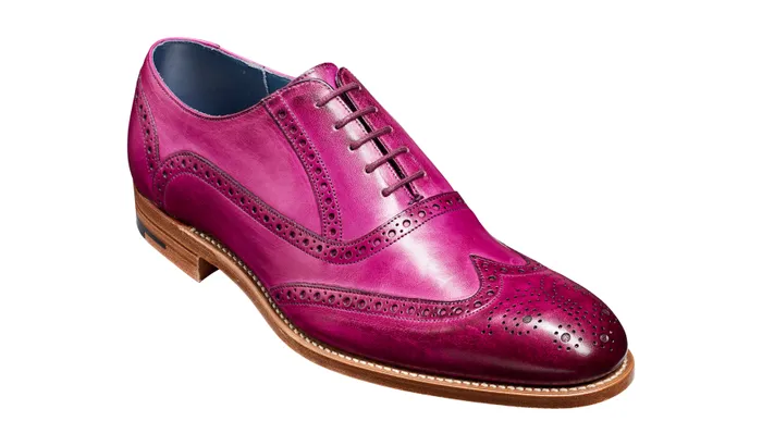 Valiant 8211 Purple Hand Painted Men Barker Shoes Mens Brogues