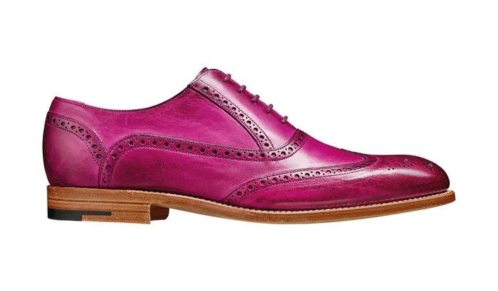 Valiant 8211 Purple Hand Painted Men Barker Shoes Mens Brogues