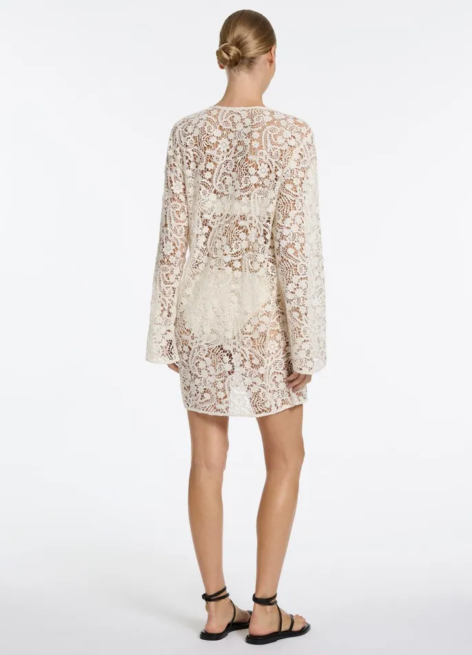 Velana Lace Kaftan Cream Women JETS Australia Dresses and Kaftans