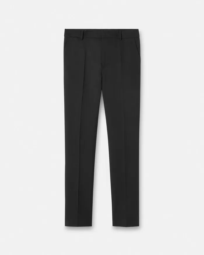 Versace Blazers and Suits Men Wool Formal Pants Black