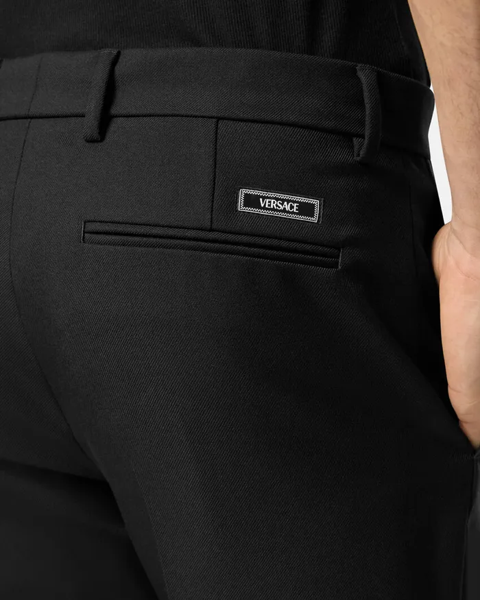 Versace Blazers and Suits Men Wool Formal Pants Black