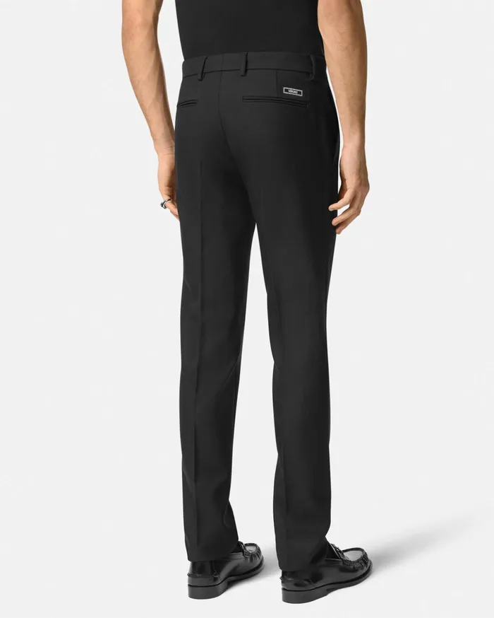Versace Blazers and Suits Men Wool Formal Pants Black