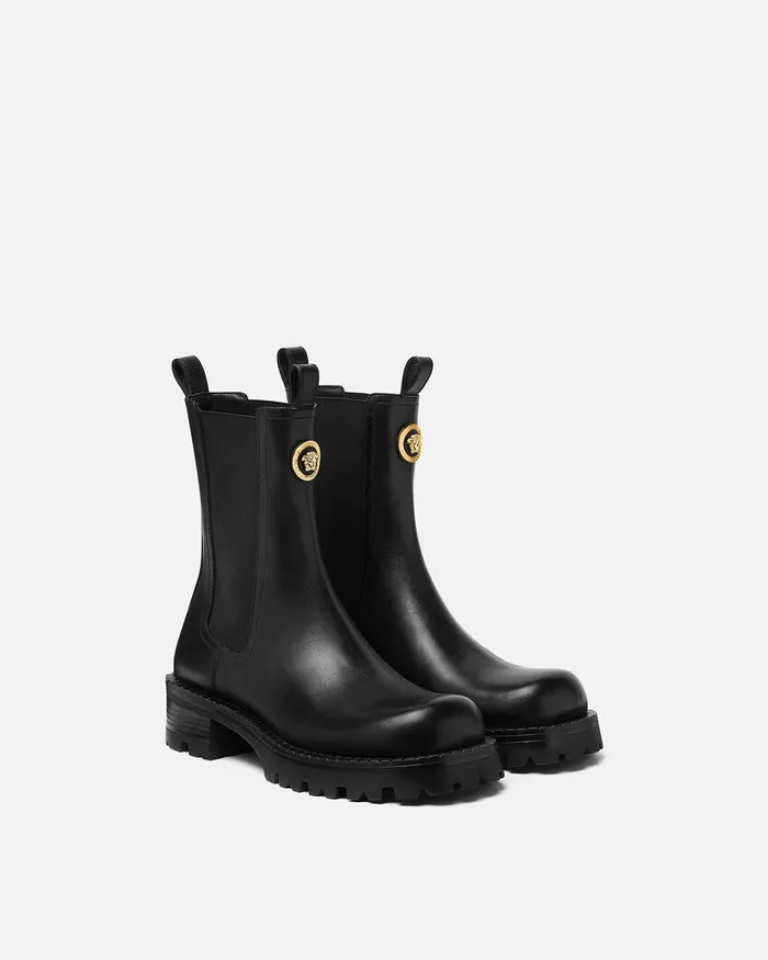 Versace Boots Women Alia Chelsea Boots 35 Mm Blackgold