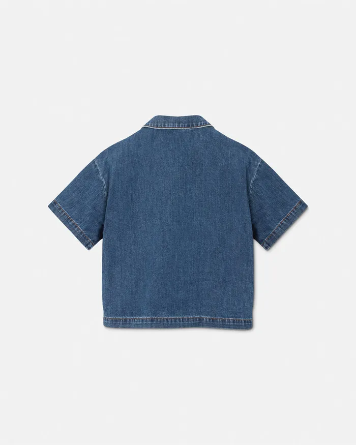 Versace Denim Kids Denim Shirt Blue