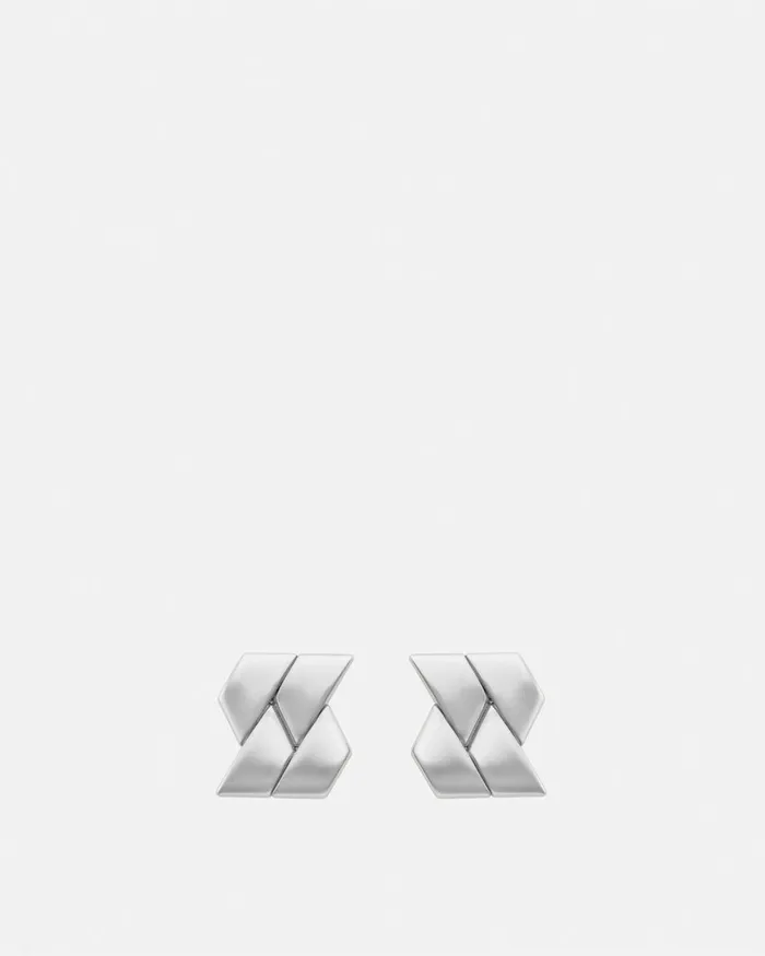 Versace Earrings Women Bind Stud Earrings Silver