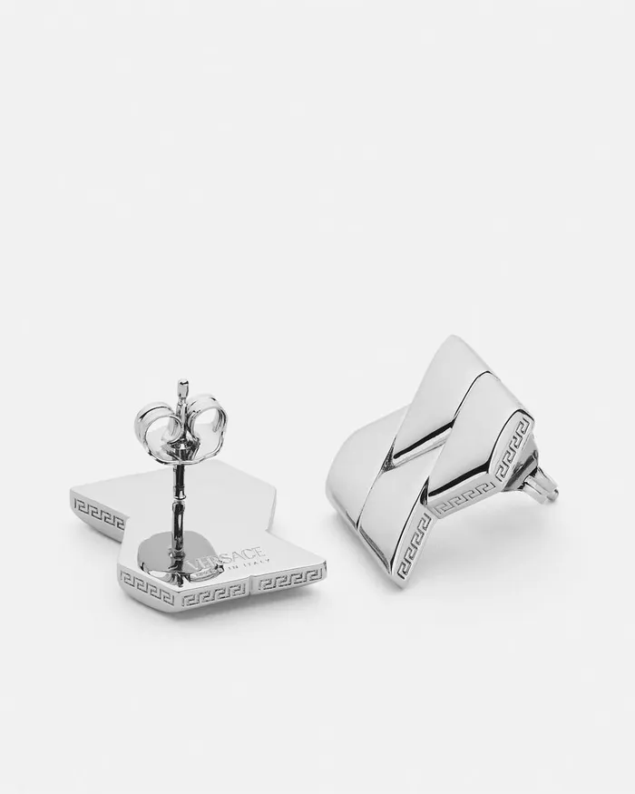 Versace Earrings Women Bind Stud Earrings Silver