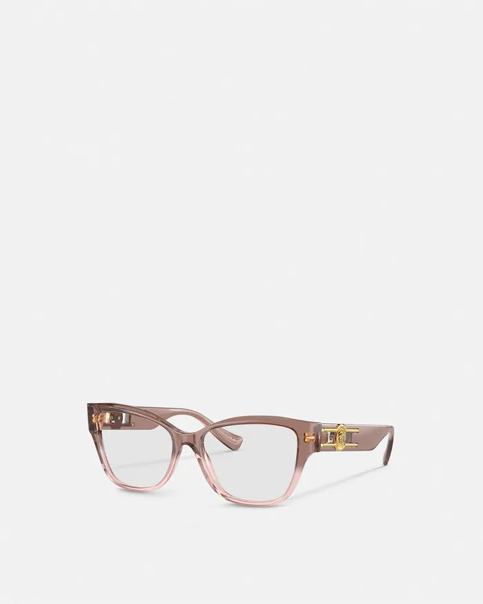 Versace Eyeglass Frames Women Medusa Deco CatEye Glasses Havana