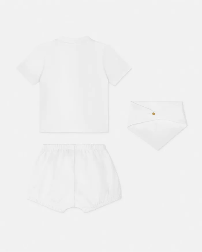 Versace Gift Sets Kids Logo Baby TShirt Set White