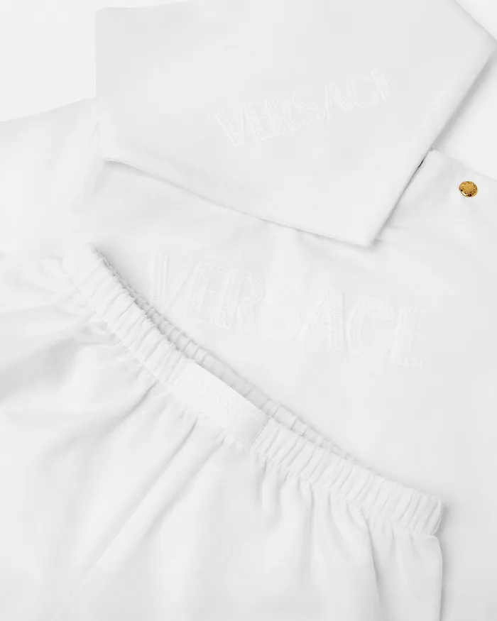 Versace Gift Sets Kids Logo Baby TShirt Set White