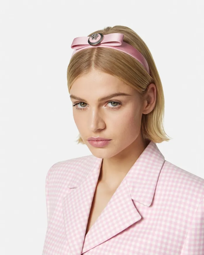 Versace Hair Accessories Women Gianni Ribbon Headband Pink