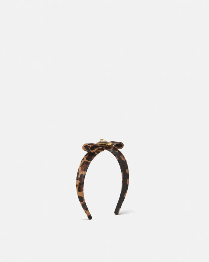 Versace Hair Accessories Women Leopard Gianni Ribbon Headband Animalier