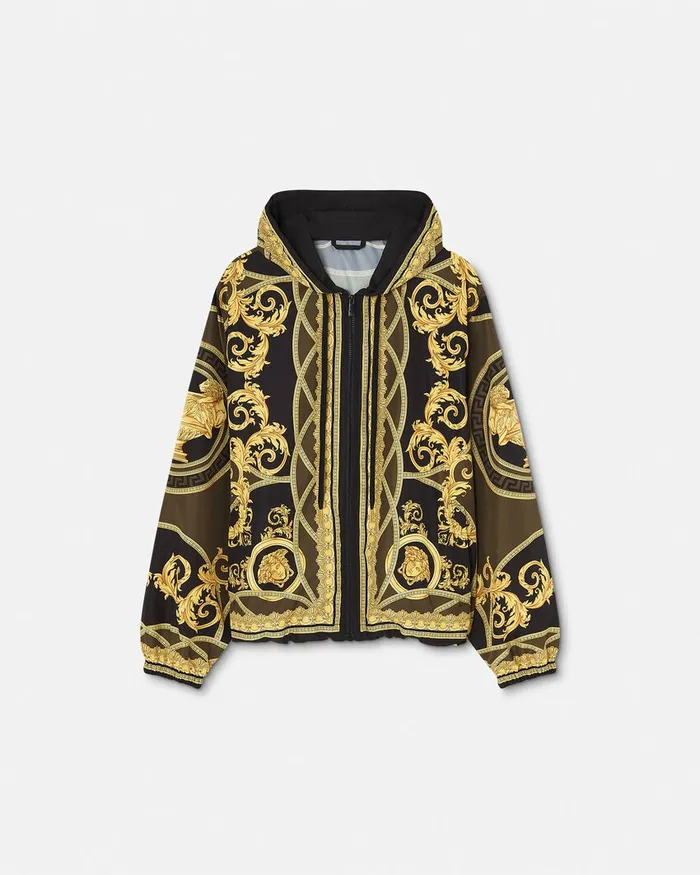 Versace Jackets and Coats Men La Coupe Des Dieux Windbreaker Jacket Black