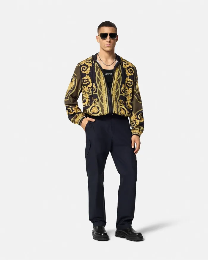 Versace Jackets and Coats Men La Coupe Des Dieux Windbreaker Jacket Black
