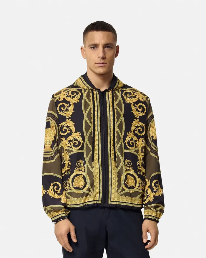 Versace Jackets and Coats Men La Coupe Des Dieux Windbreaker Jacket Black