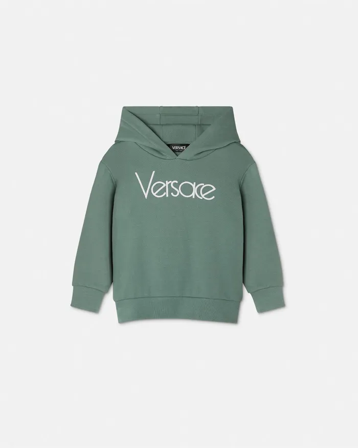 Versace Knitwear and Sweatshirts Kids 1978 ReEdition Logo Hoodie Green
