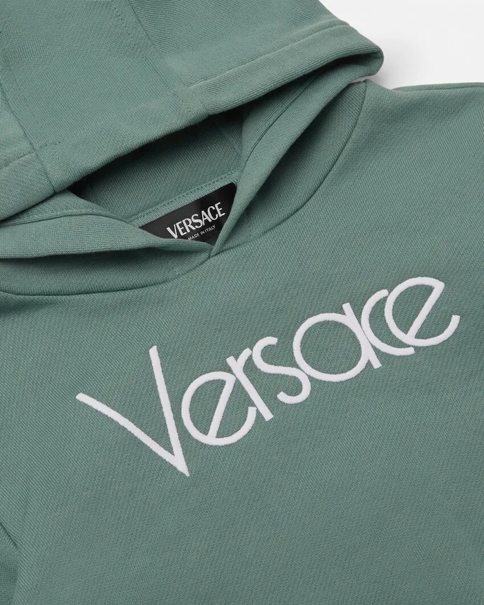 Versace Knitwear and Sweatshirts Kids 1978 ReEdition Logo Hoodie Green