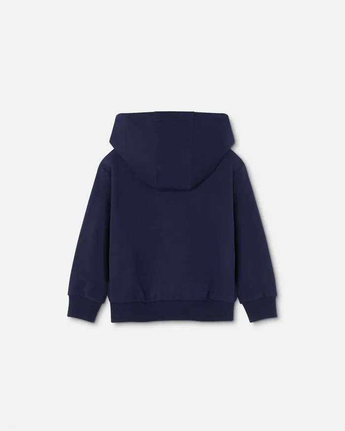 Versace Knitwear and Sweatshirts Kids Embroidered Medusa Baby Hoodie Blue