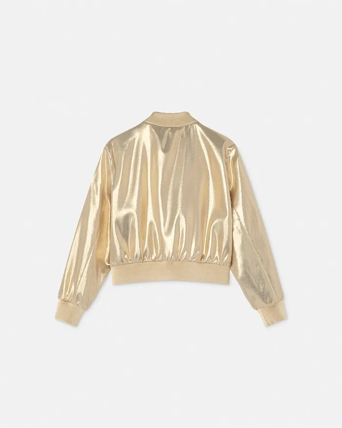 Versace Outerwear Kids Medusa Milano Bomber Jacket Gold