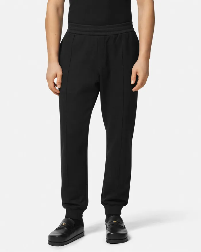 Versace Pants and Shorts Men Logo Sweatpants Black