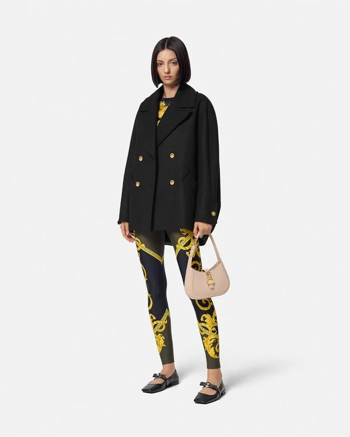 Versace Pants and Shorts Women La Coupe Des Dieux Leggings Black