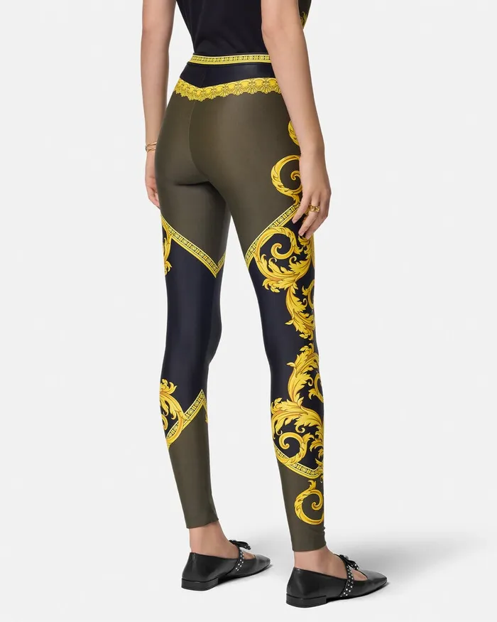 Versace Pants and Shorts Women La Coupe Des Dieux Leggings Black