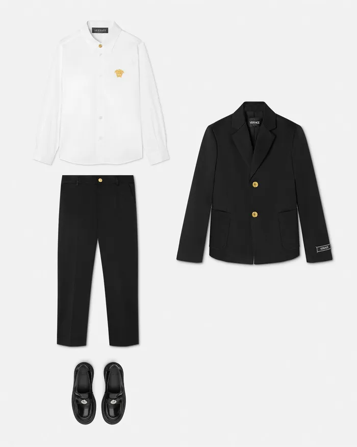 Versace Pants Kids Formal Pants Black