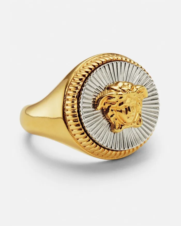 Versace Rings Women Medusa Biggie Ring Silvergold
