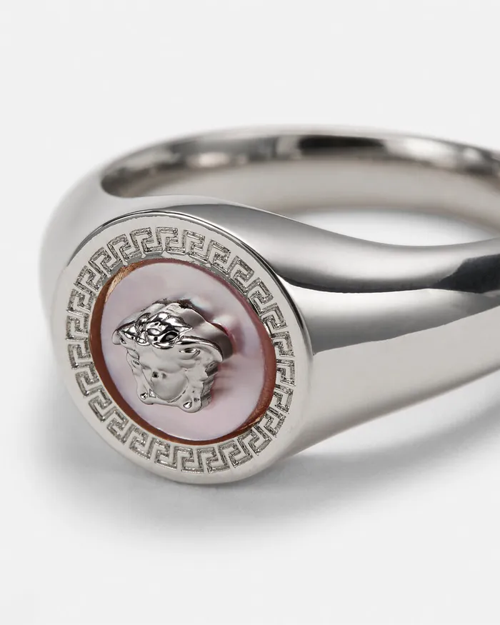 Versace Rings WomenMen Icon Ring Silver