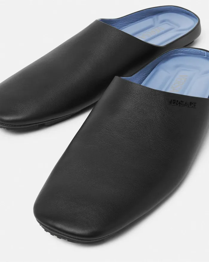 Versace Sandals and Slides Men Villa Slippers Black