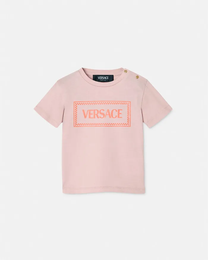 Versace Shirts and Tshirts Kids 90s Vintage Logo Baby TShirt Light Pink