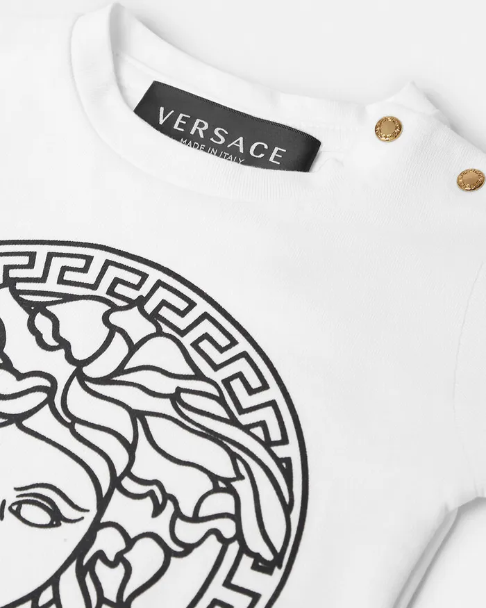 Versace Shirts and Tshirts Kids Medusa Baby TShirt Blackwhite