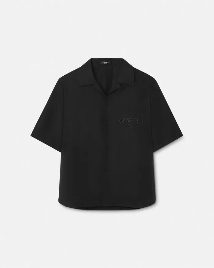 Versace Shirts Men La Coupe Des Dieux Shirt Blackprint