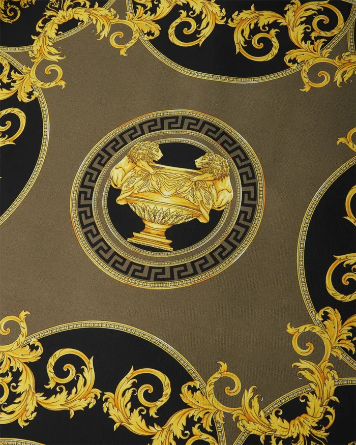 Versace Shirts Men La Coupe Des Dieux Shirt Blackprint