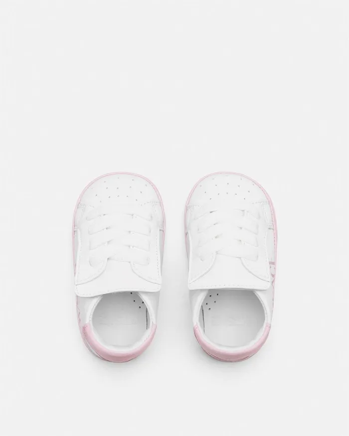 Versace Shoes and First Steps Kids Logo Baby Sneakers Pinkwhite