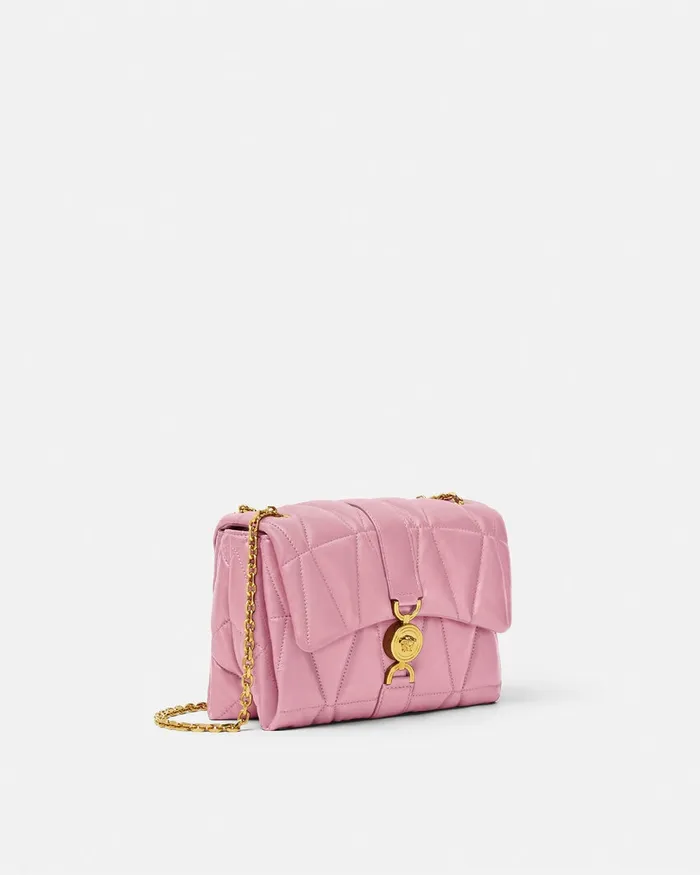 Versace Shoulder and Crossbody Women Kleio Quilted Shoulder Bag Pink