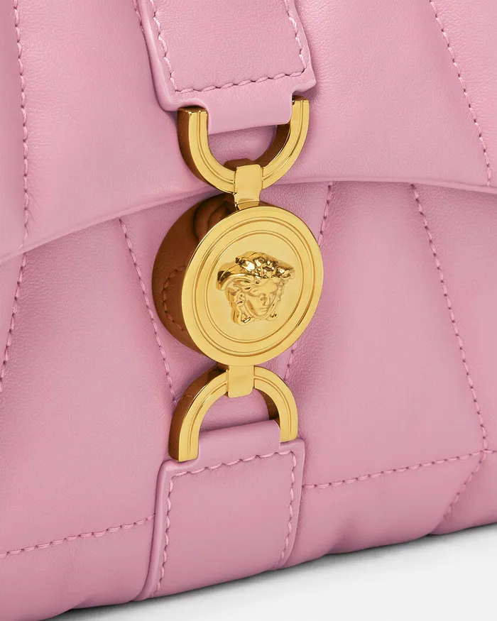 Versace Shoulder and Crossbody Women Kleio Quilted Shoulder Bag Pink